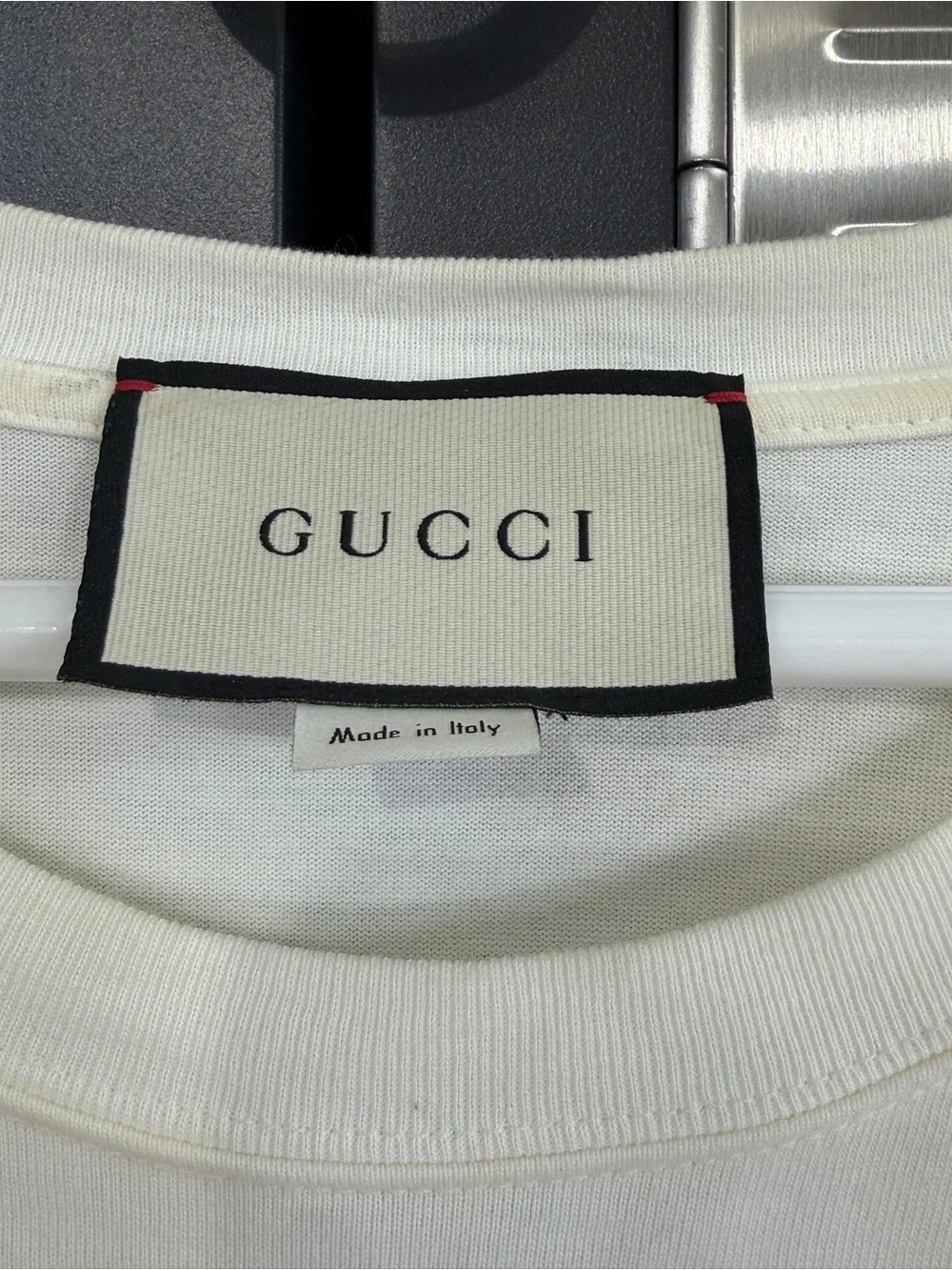 Gucci White 'Original GUCCI' Graphic Tee Large